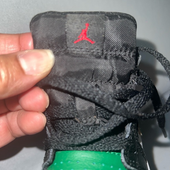 Nike Air Jordan 23 Kids Black and Green Athletic Sneakers - Picture 7 of 8